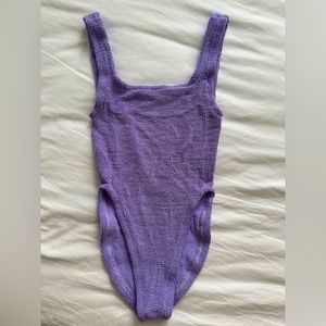 Hunza G Square Neck One-Piece - Lilac 💜